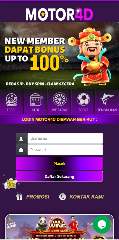 MOTOR4D hadir dengan games slot online telengkap dan terbesar di indonesia.