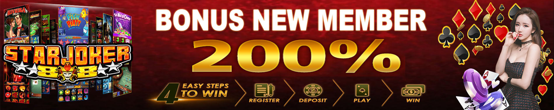 Bonus Deposit 200% starjoker88